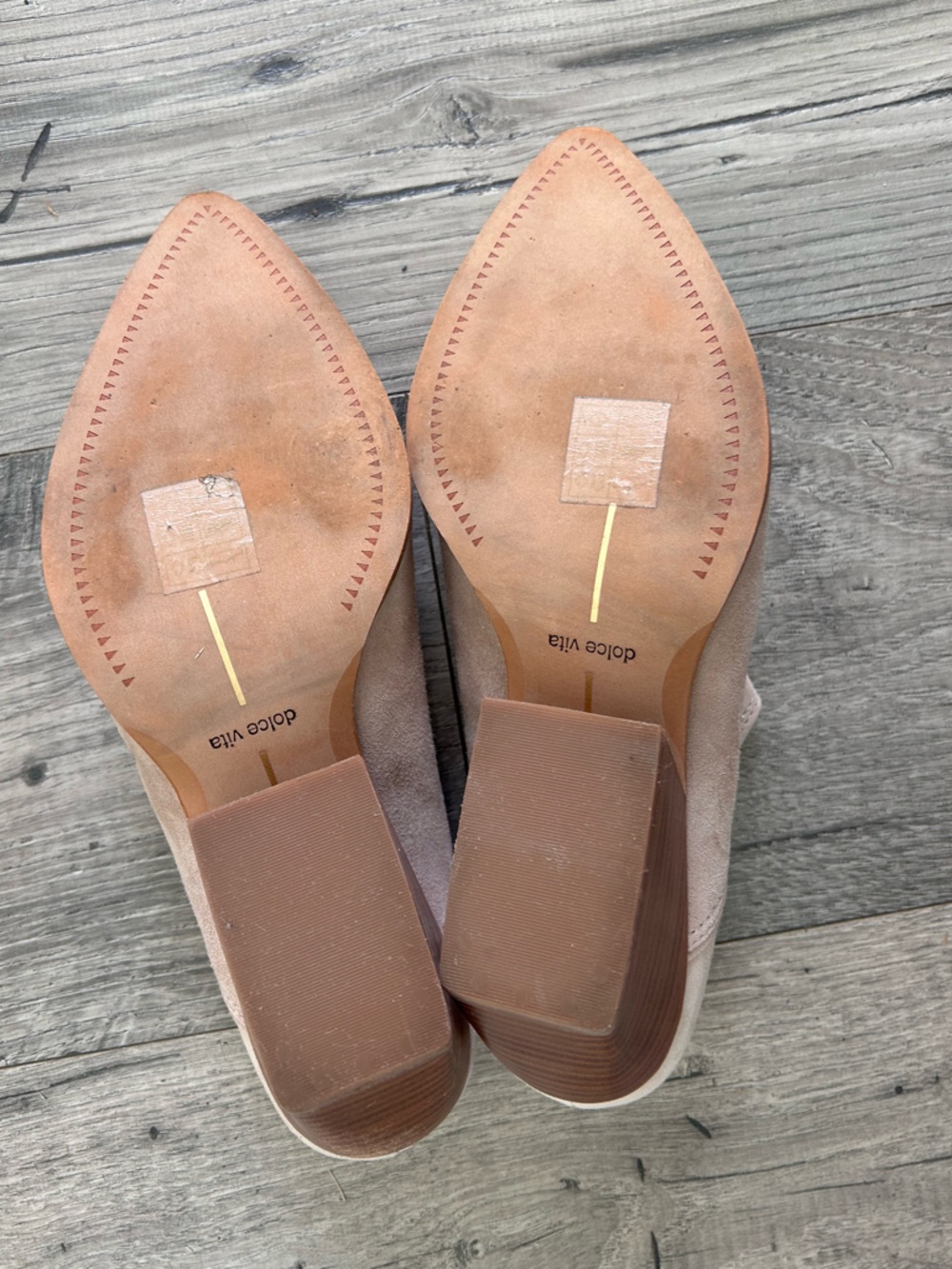 Dolce Vita Lars Leather Mule in Dune Suede Western Size 9.5 - Picture 9 of 12